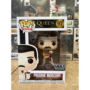 Funko Pop! Vinyl: Freddie Mercury (Diamond Collection) - FYE  #97 w/Protector